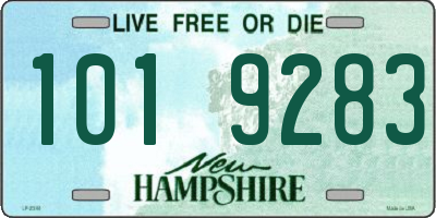 NH license plate 1019283