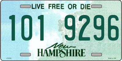 NH license plate 1019296