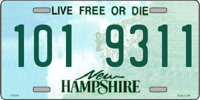 NH license plate 1019311