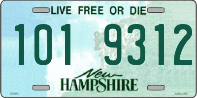 NH license plate 1019312