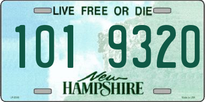 NH license plate 1019320