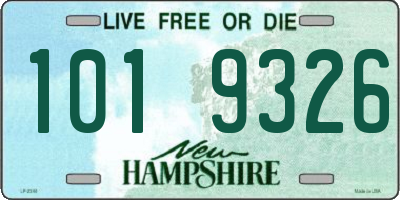 NH license plate 1019326
