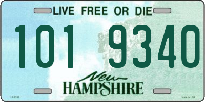 NH license plate 1019340