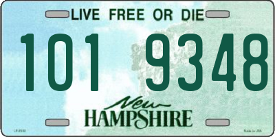 NH license plate 1019348