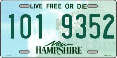 NH license plate 1019352