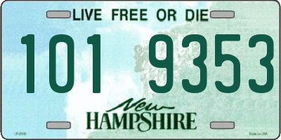 NH license plate 1019353