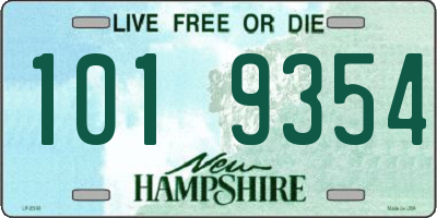 NH license plate 1019354