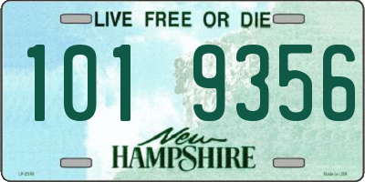 NH license plate 1019356
