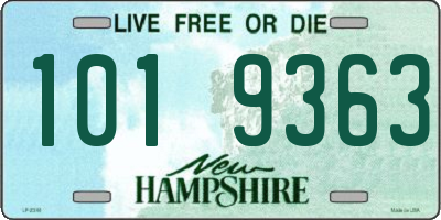 NH license plate 1019363