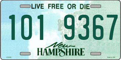 NH license plate 1019367