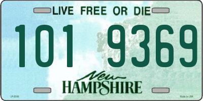 NH license plate 1019369