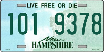 NH license plate 1019378