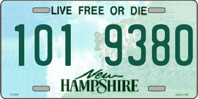 NH license plate 1019380
