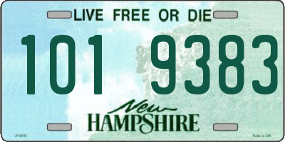 NH license plate 1019383