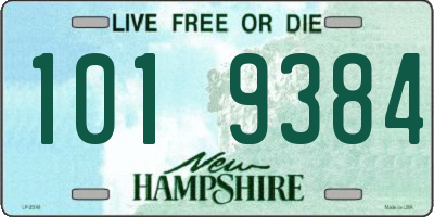 NH license plate 1019384