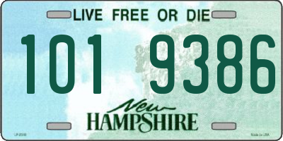 NH license plate 1019386