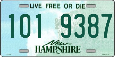 NH license plate 1019387