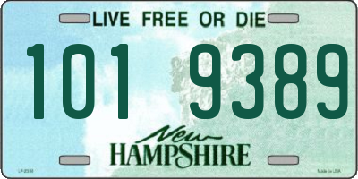 NH license plate 1019389