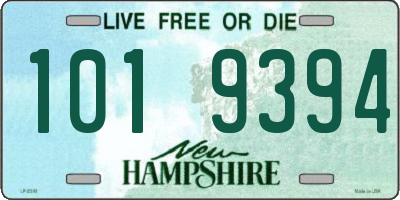NH license plate 1019394