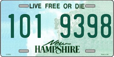 NH license plate 1019398