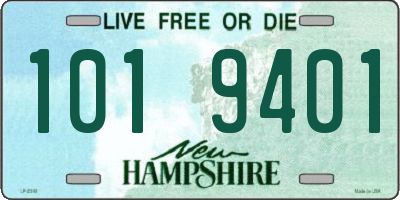 NH license plate 1019401