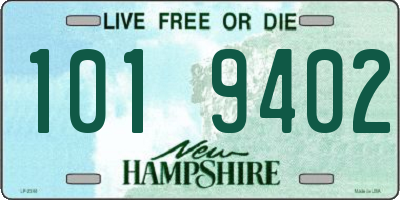NH license plate 1019402