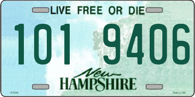 NH license plate 1019406