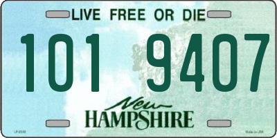 NH license plate 1019407