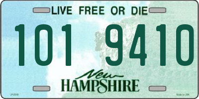 NH license plate 1019410