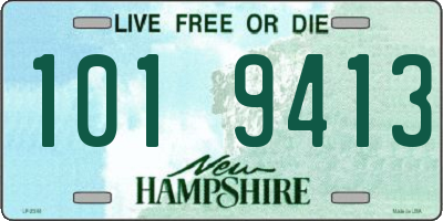 NH license plate 1019413