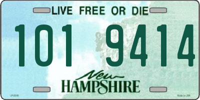 NH license plate 1019414
