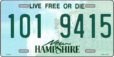 NH license plate 1019415