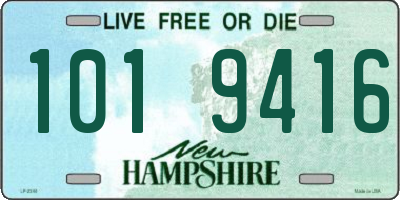 NH license plate 1019416