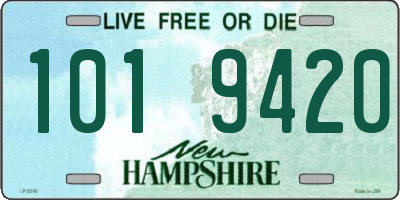NH license plate 1019420