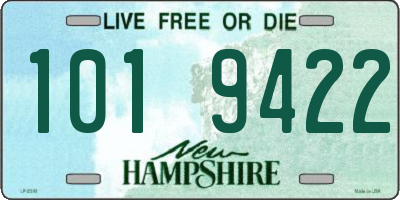 NH license plate 1019422