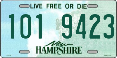 NH license plate 1019423