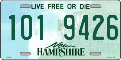 NH license plate 1019426
