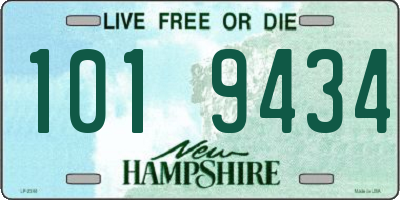 NH license plate 1019434
