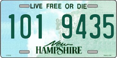 NH license plate 1019435