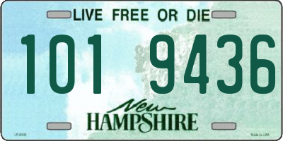 NH license plate 1019436
