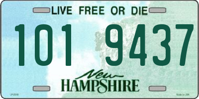 NH license plate 1019437