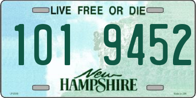 NH license plate 1019452