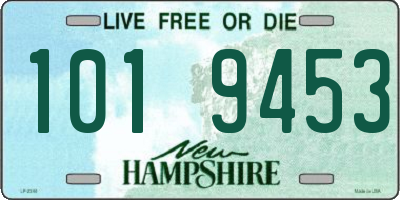 NH license plate 1019453