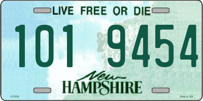 NH license plate 1019454