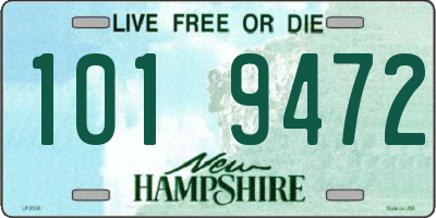 NH license plate 1019472