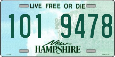 NH license plate 1019478