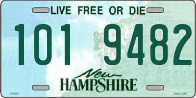 NH license plate 1019482