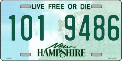 NH license plate 1019486