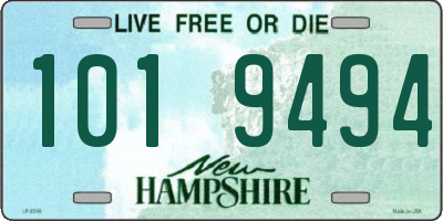 NH license plate 1019494