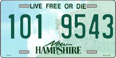 NH license plate 1019543